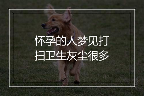 怀孕的人梦见打扫卫生灰尘很多