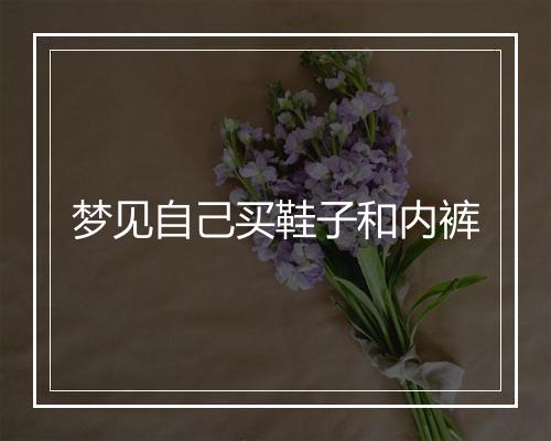 梦见自己买鞋子和内裤