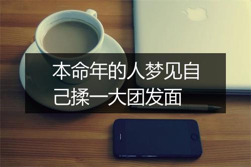 本命年的人梦见自己揉一大团发面