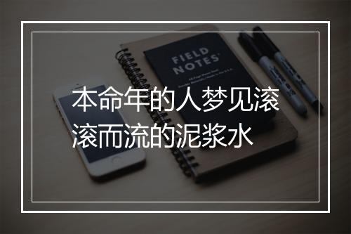 本命年的人梦见滚滚而流的泥浆水