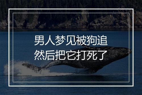 男人梦见被狗追然后把它打死了