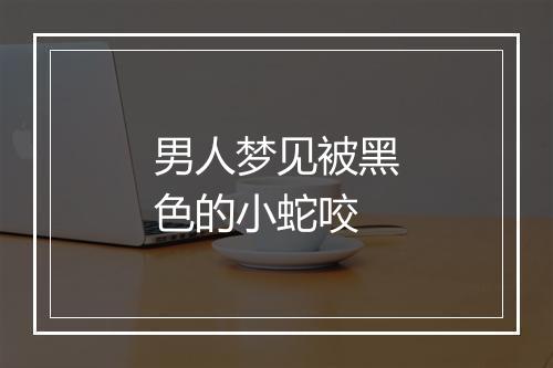 男人梦见被黑色的小蛇咬