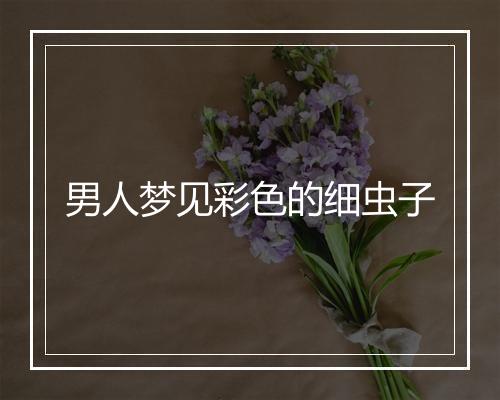 男人梦见彩色的细虫子