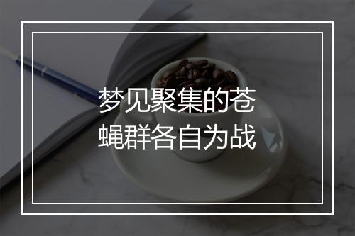 梦见聚集的苍蝇群各自为战