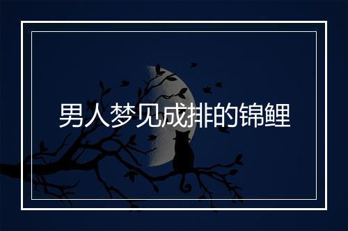 男人梦见成排的锦鲤