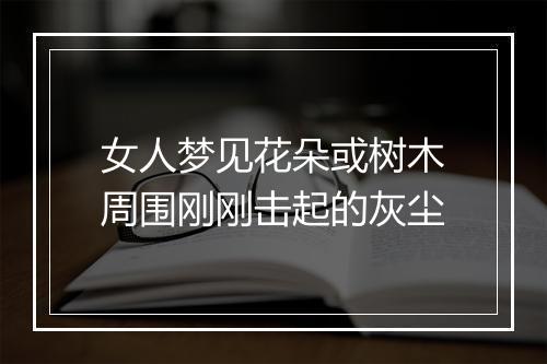 女人梦见花朵或树木周围刚刚击起的灰尘