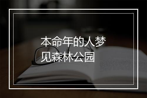 本命年的人梦见森林公园