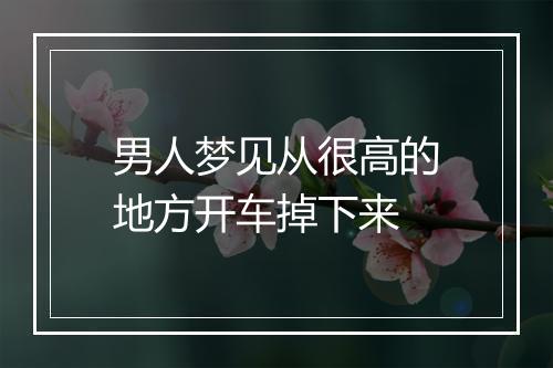 男人梦见从很高的地方开车掉下来