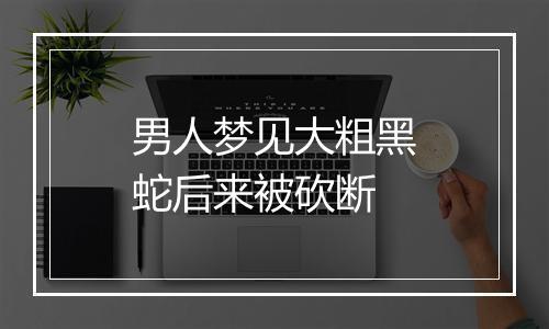 男人梦见大粗黑蛇后来被砍断