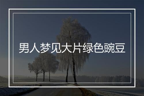 男人梦见大片绿色豌豆