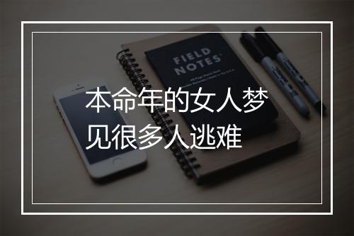 本命年的女人梦见很多人逃难