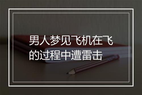 男人梦见飞机在飞的过程中遭雷击