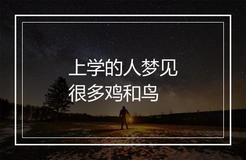 上学的人梦见很多鸡和鸟