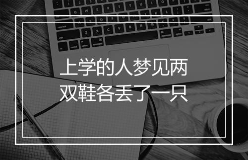 上学的人梦见两双鞋各丢了一只