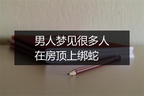 男人梦见很多人在房顶上绑蛇