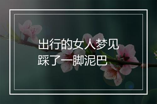 出行的女人梦见踩了一脚泥巴