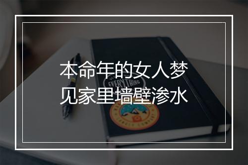 本命年的女人梦见家里墙壁渗水