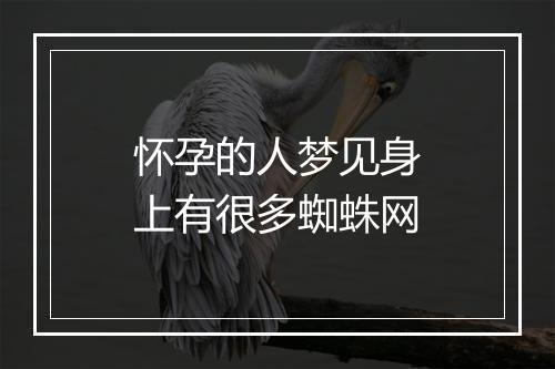 怀孕的人梦见身上有很多蜘蛛网