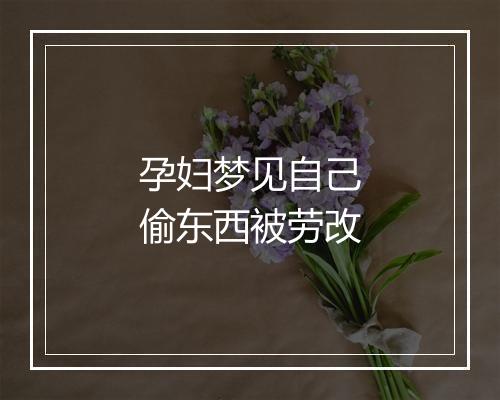 孕妇梦见自己偷东西被劳改