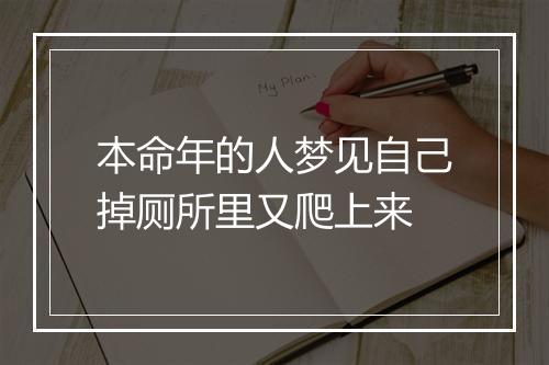 本命年的人梦见自己掉厕所里又爬上来