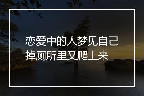 恋爱中的人梦见自己掉厕所里又爬上来