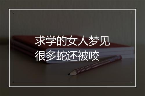 求学的女人梦见很多蛇还被咬