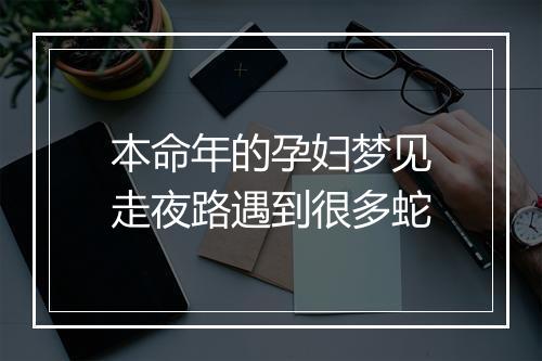 本命年的孕妇梦见走夜路遇到很多蛇