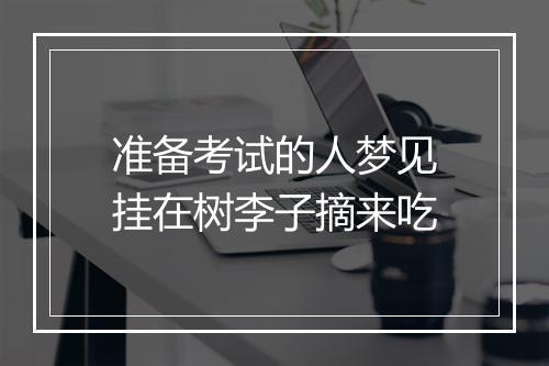 准备考试的人梦见挂在树李子摘来吃