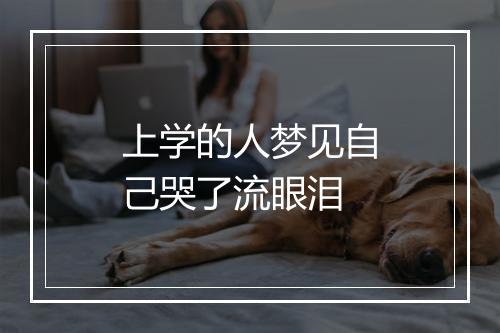 上学的人梦见自己哭了流眼泪