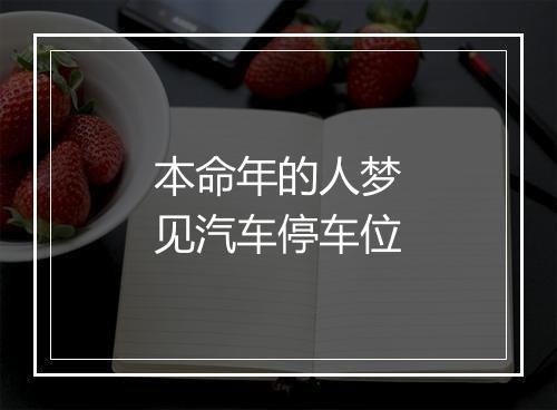 本命年的人梦见汽车停车位