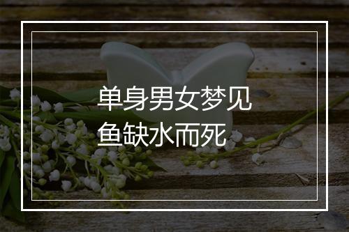 单身男女梦见鱼缺水而死