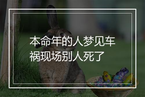 本命年的人梦见车祸现场别人死了