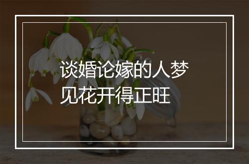 谈婚论嫁的人梦见花开得正旺