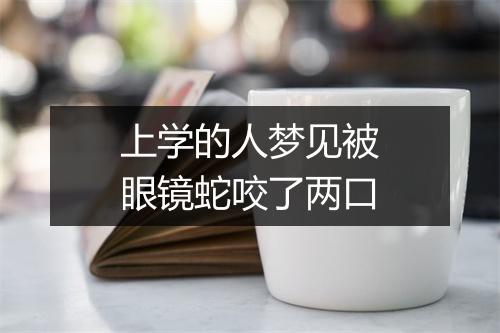 上学的人梦见被眼镜蛇咬了两口