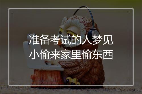 准备考试的人梦见小偷来家里偷东西