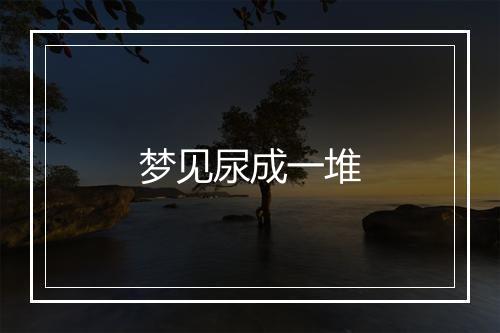 梦见尿成一堆