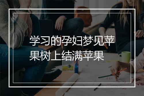 学习的孕妇梦见苹果树上结满苹果