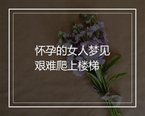 怀孕的女人梦见艰难爬上楼梯