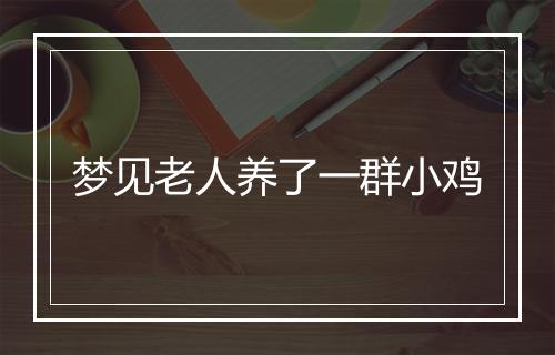 梦见老人养了一群小鸡