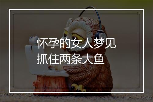 怀孕的女人梦见抓住两条大鱼