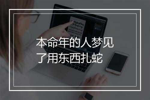 本命年的人梦见了用东西扎蛇