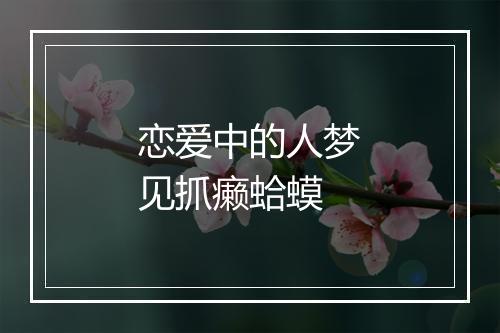 恋爱中的人梦见抓癞蛤蟆