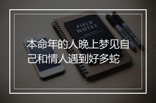 本命年的人晚上梦见自己和情人遇到好多蛇