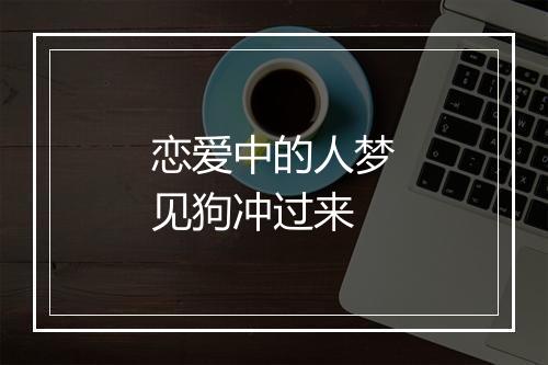 恋爱中的人梦见狗冲过来