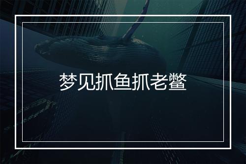 梦见抓鱼抓老鳖