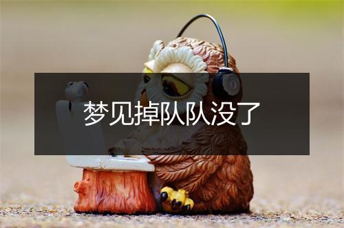 梦见掉队队没了