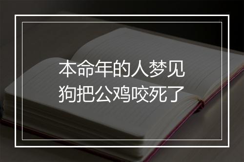 本命年的人梦见狗把公鸡咬死了