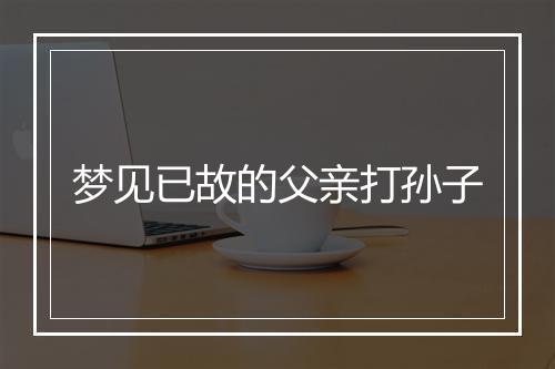 梦见已故的父亲打孙子