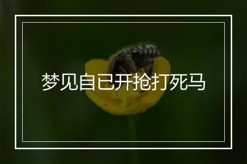 梦见自已开抢打死马