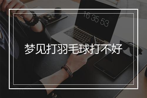 梦见打羽毛球打不好